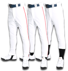 野球パンツ、選べる５スタイル、ライン加工可